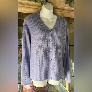 Valerie Steven’s pure cashmere Cardigan twin set, 2-ply.